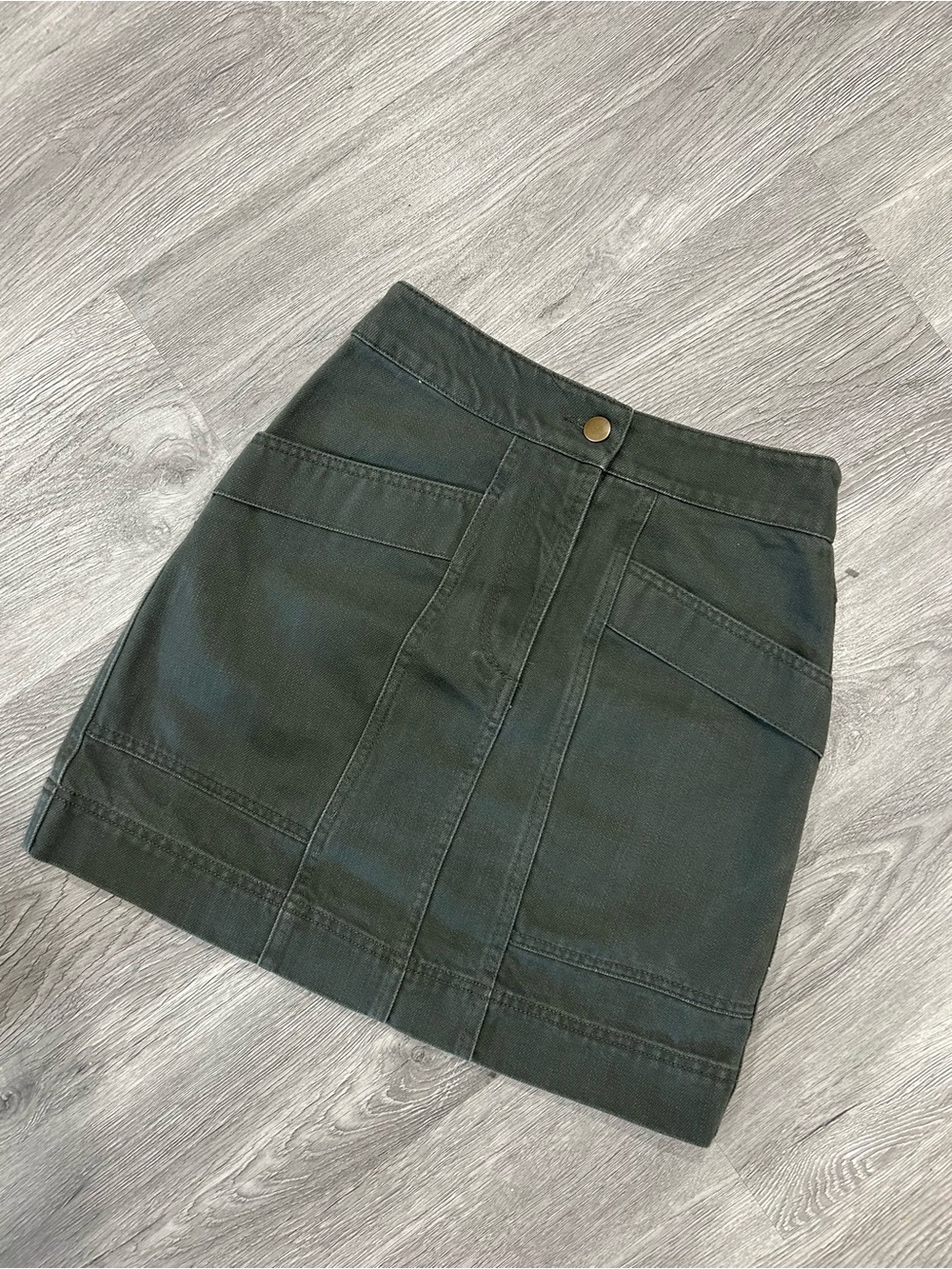 H&M Dark Green Utility Mini Skirt
